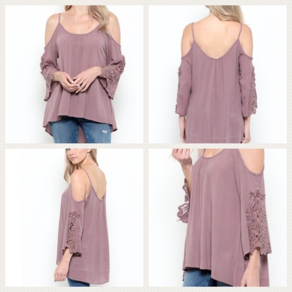 Cold Shoulder Lace Detail Top